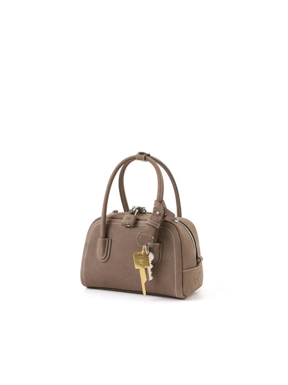 Beersister Suede-finished Cowhide Mini Boston Bag