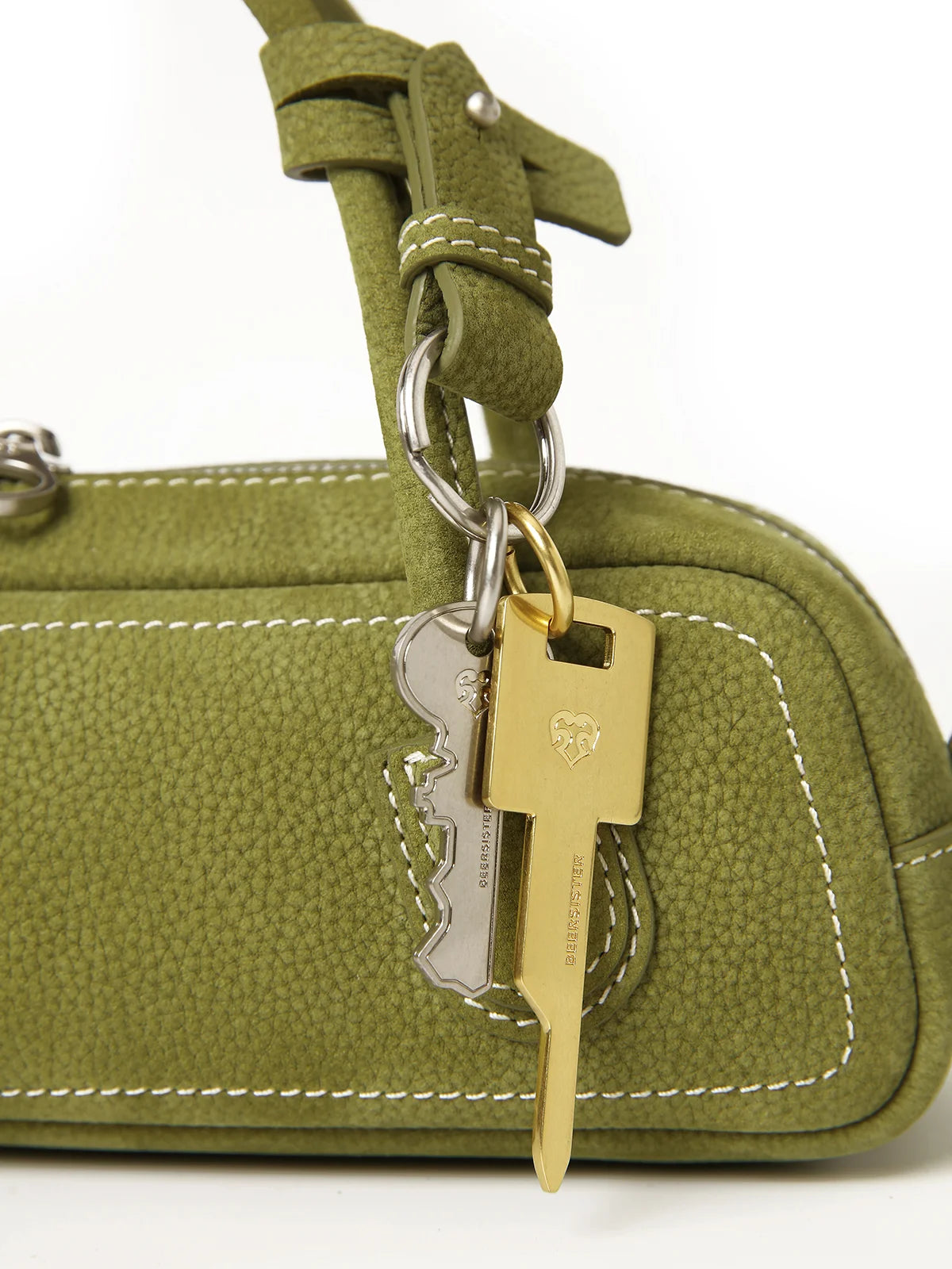 Beersister Suede Leather Mini Baguette Bag