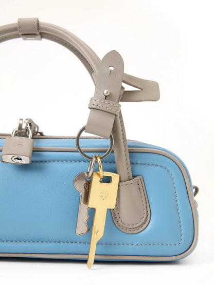 Beersister Two-Tone Lambskin Mini Baguette Bag