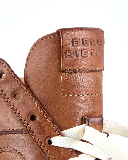 Beersister Vintage Waxed Leather German Army Trainers