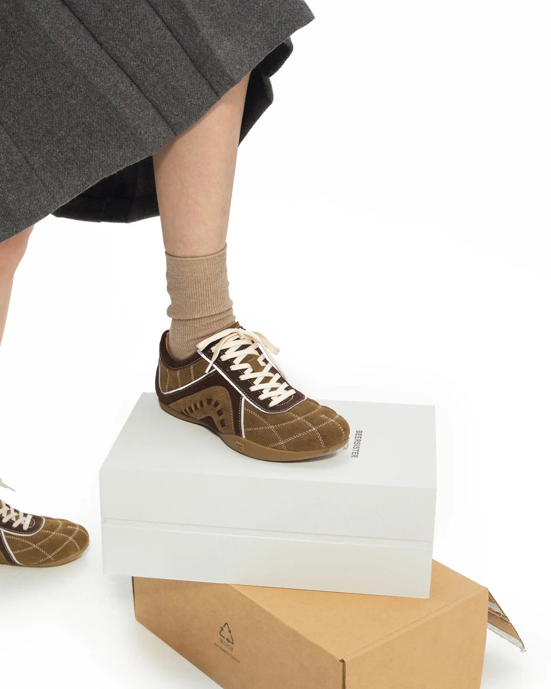 Beersister Two-Tone Suede German Army Trainers