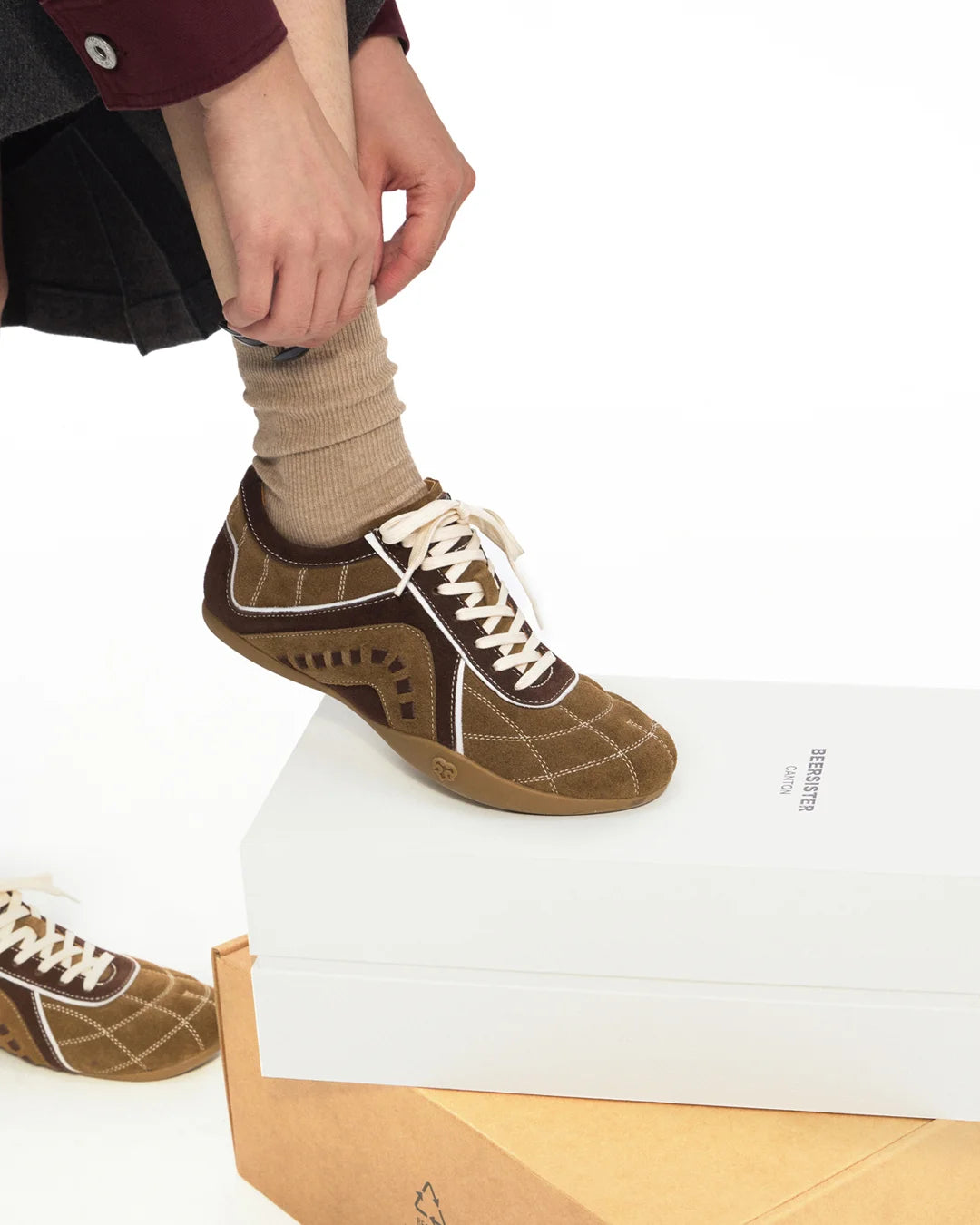 Beersister Two-Tone Suede German Army Trainers