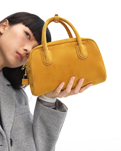 Beersister Soft Lambskin Suede Boston Bag