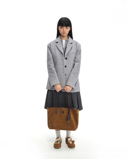 Beersister Suede Cowhide Foldable Tote Bag