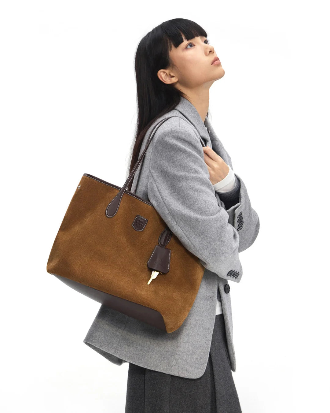 Beersister Suede Cowhide Foldable Tote Bag