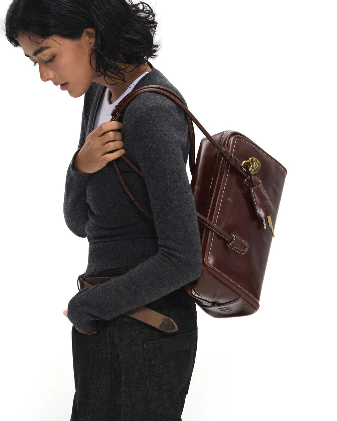 Beersister Vintage Waxed Leather Briefcase