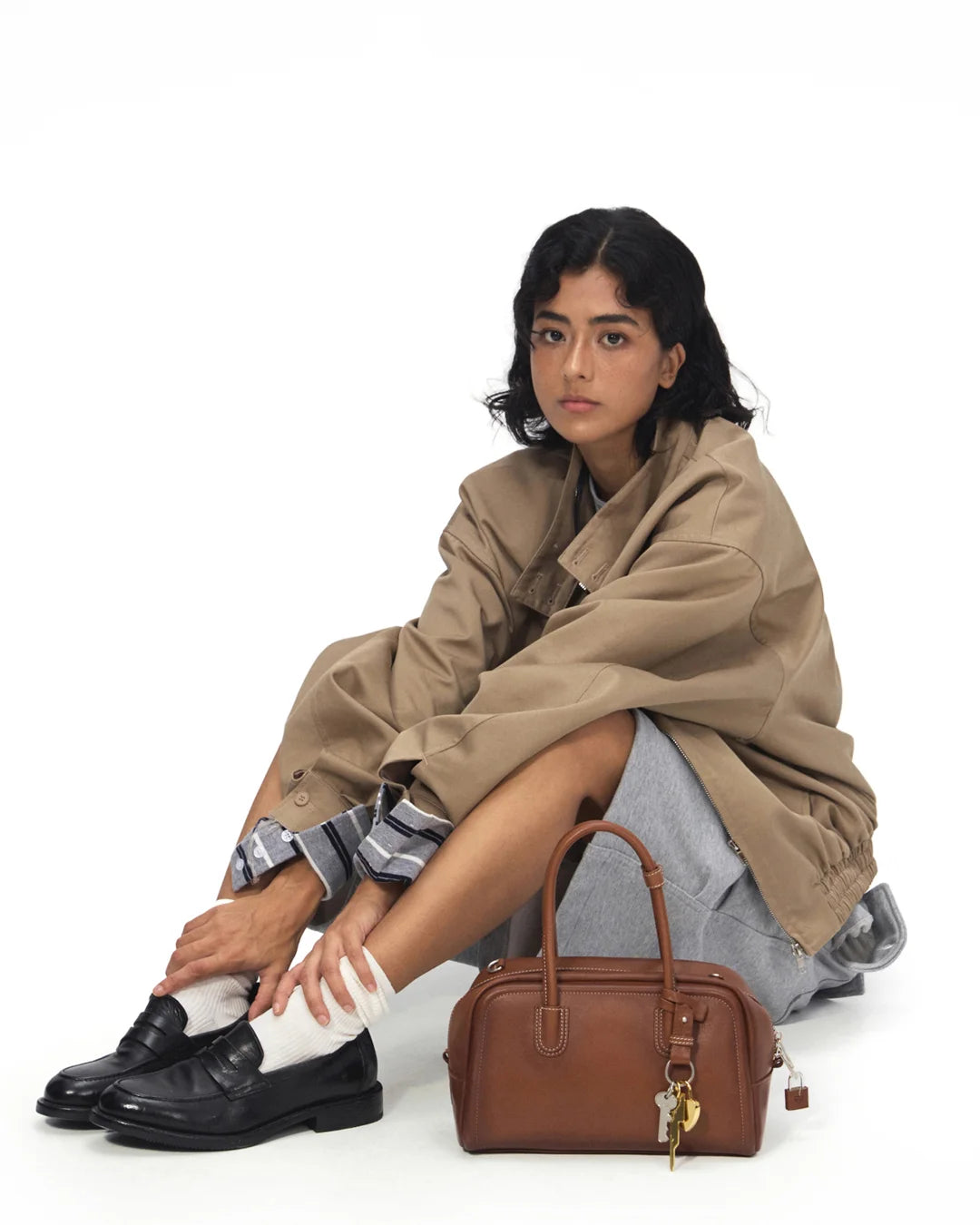 Beersister Top-Grain Waxed Calfskin Boston Bag