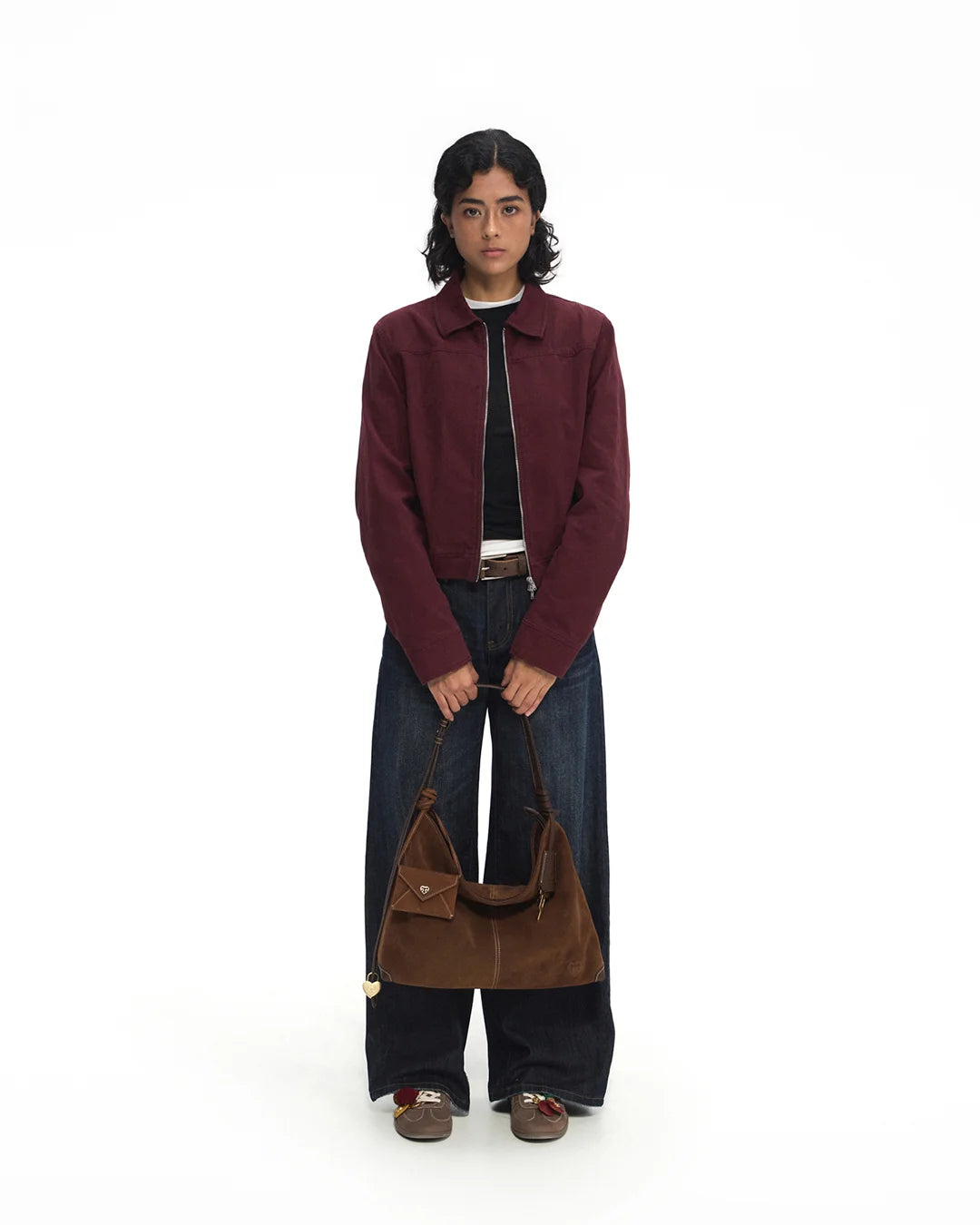 Beersister Suede Cowhide Hobo Bag