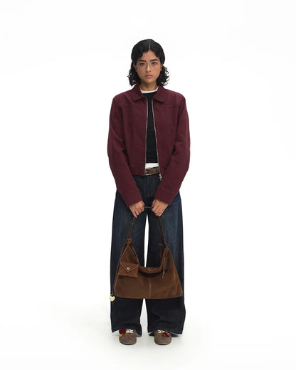 Beersister Suede Cowhide Hobo Bag