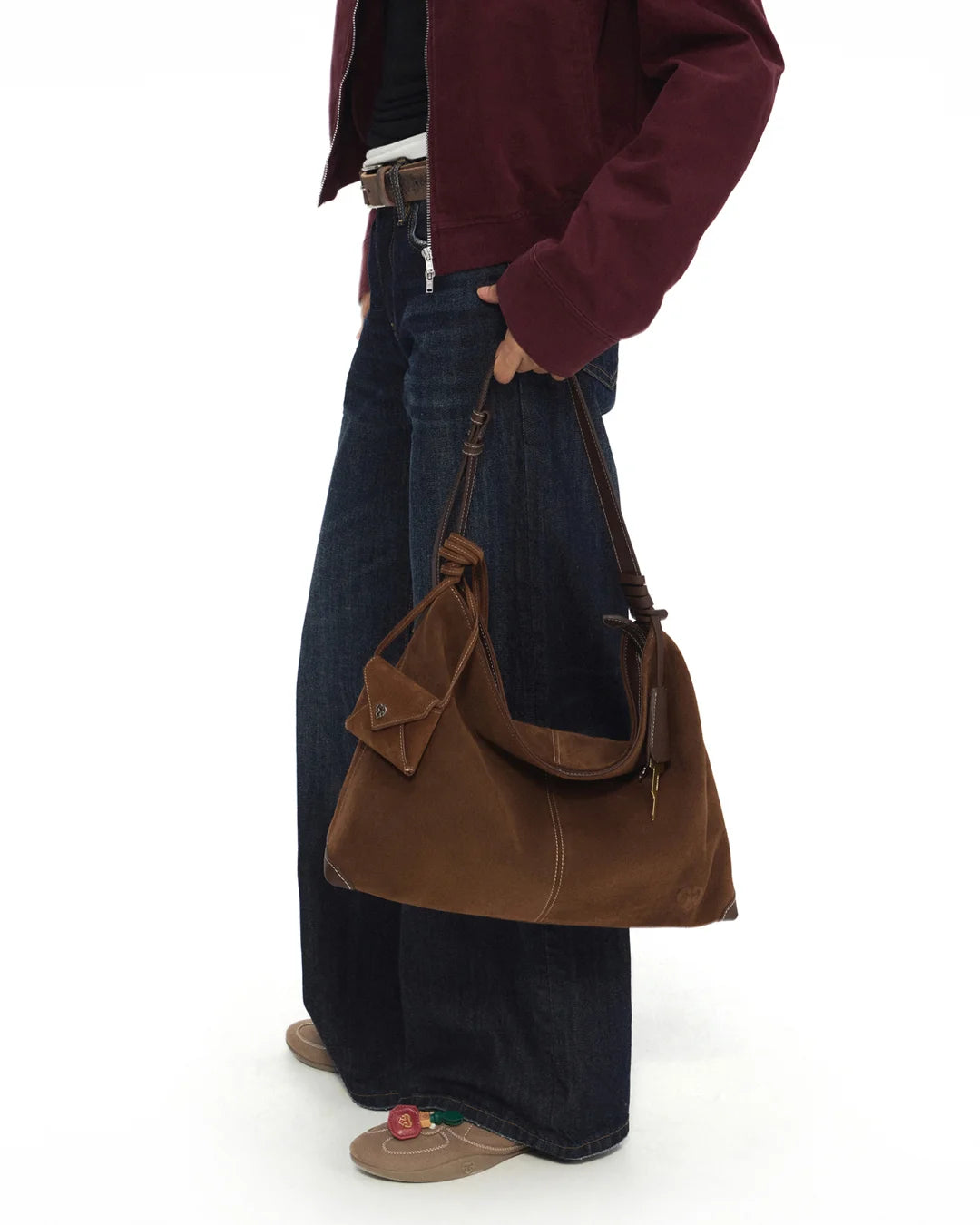 Beersister Suede Cowhide Hobo Bag