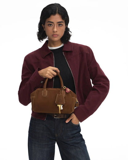 Beersister Soft Lambskin Suede Boston Bag