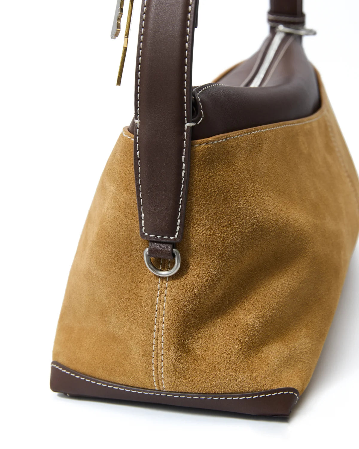 Beersister Suede Cowhide and Calfskin Shoulder Bag