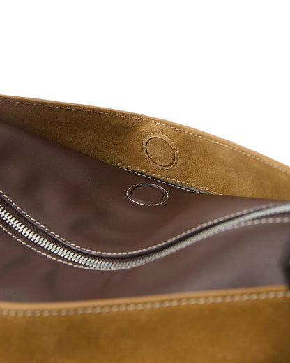 Beersister Suede Cowhide and Calfskin Shoulder Bag