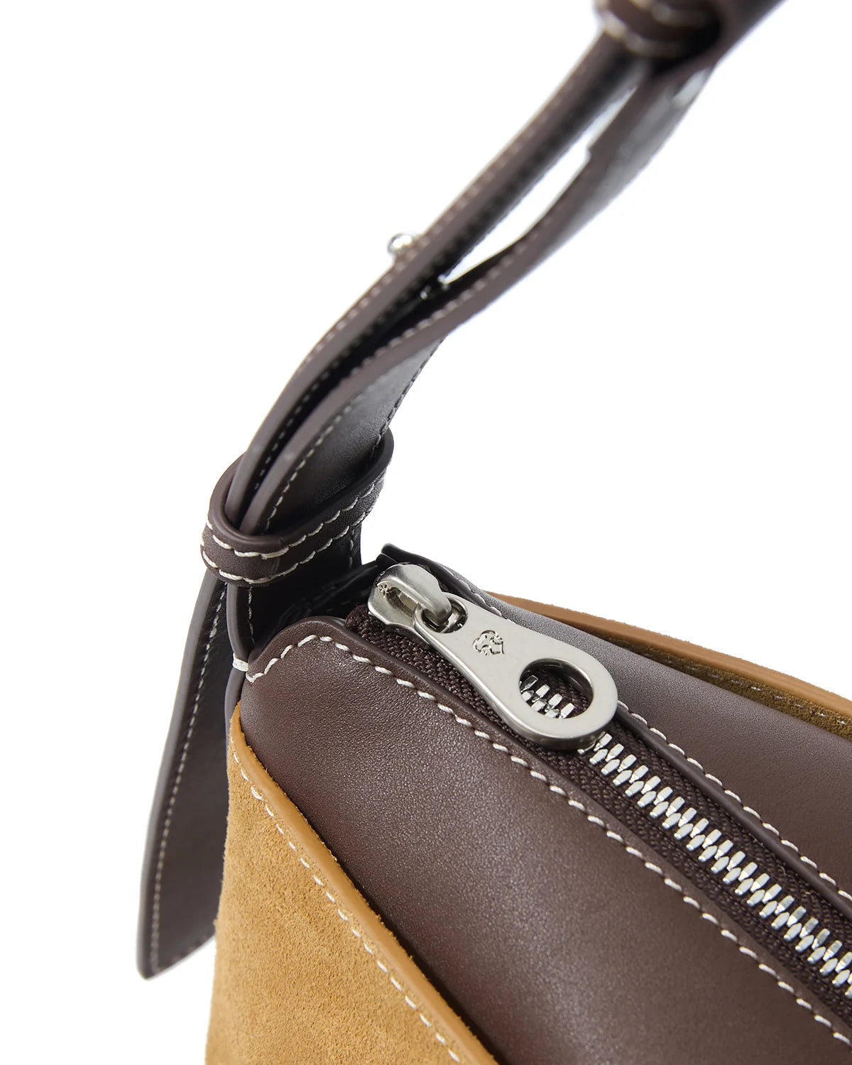 Beersister Suede Cowhide and Calfskin Shoulder Bag