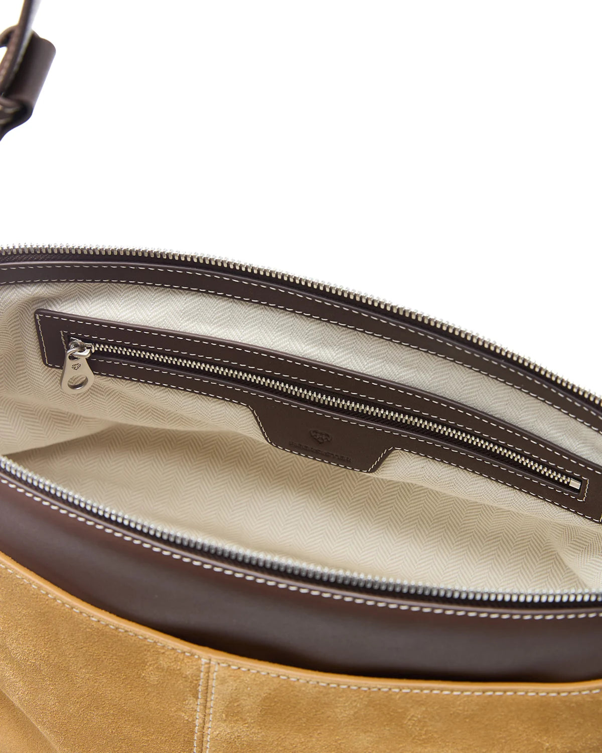 Beersister Suede Cowhide and Calfskin Shoulder Bag