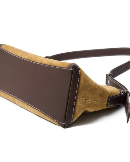 Beersister Suede Cowhide and Calfskin Shoulder Bag
