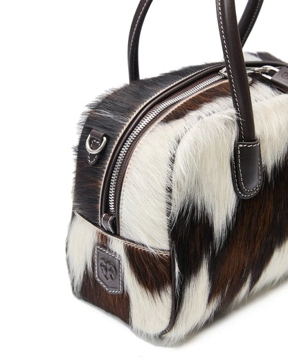 Beersister Three-Tone Cowhair Leather Boston