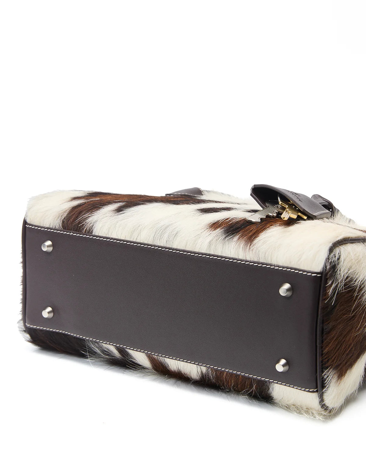 Beersister Three-Tone Cowhair Leather Boston