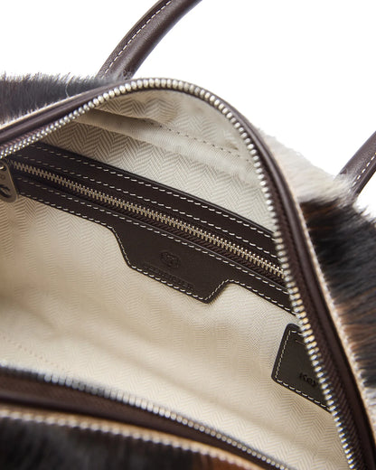 Beersister Three-Tone Cowhair Leather Boston