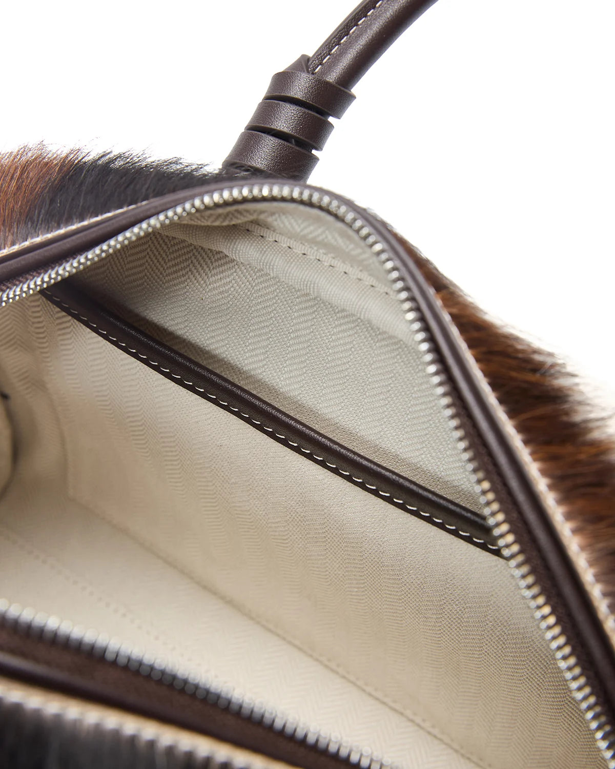 Beersister Three-Tone Cowhair Leather Boston