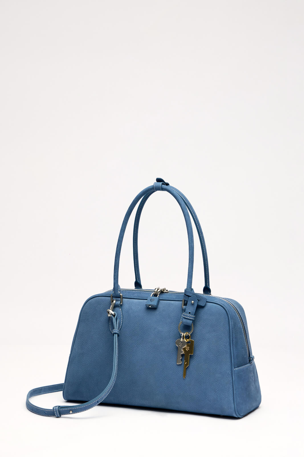 Beersister Bowling  Leather Bag Large blue