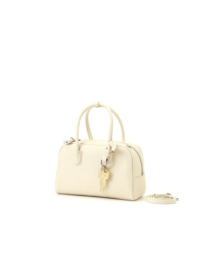 Beersister Pebbled Top-Grain Leather Boston Bag with Matte Finish