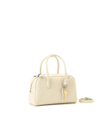 Beersister Pebbled Top-Grain Leather Boston Bag with Matte Finish