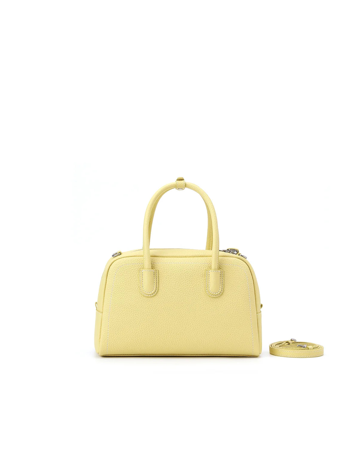 Beersister Pebbled Top-Grain Leather Boston Bag with Matte Finish