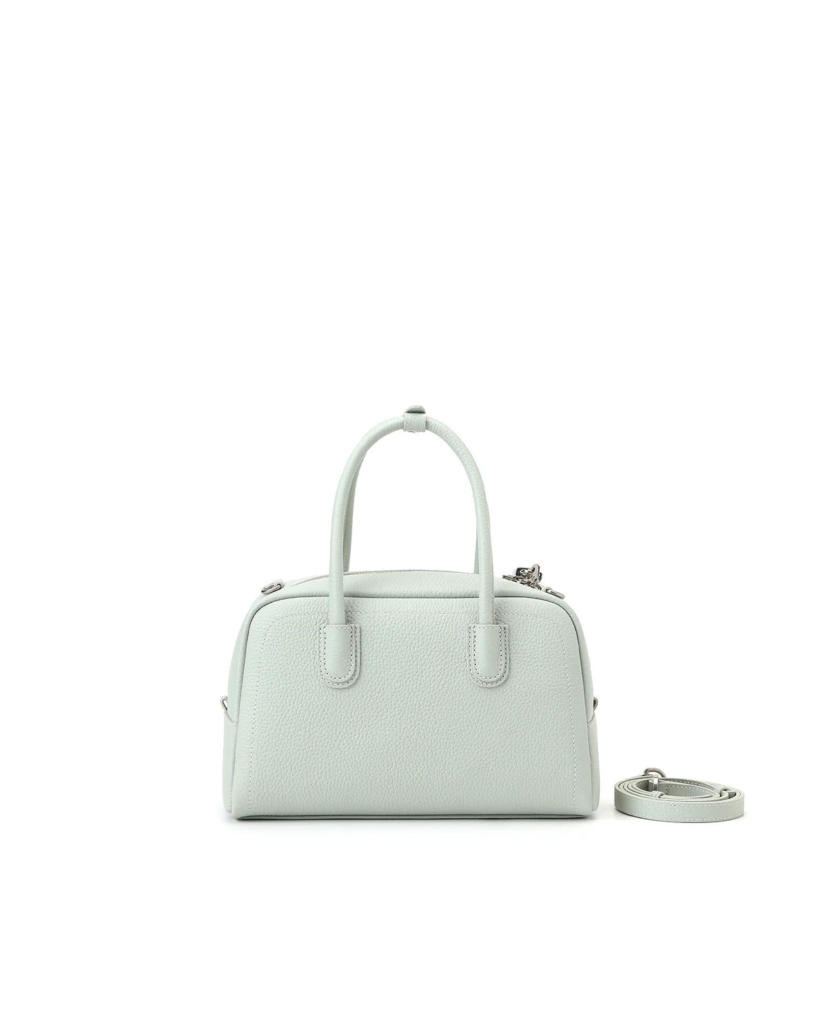 Beersister Pebbled Top-Grain Leather Boston Bag with Matte Finish