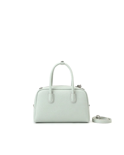 Beersister Pebbled Top-Grain Leather Boston Bag with Matte Finish