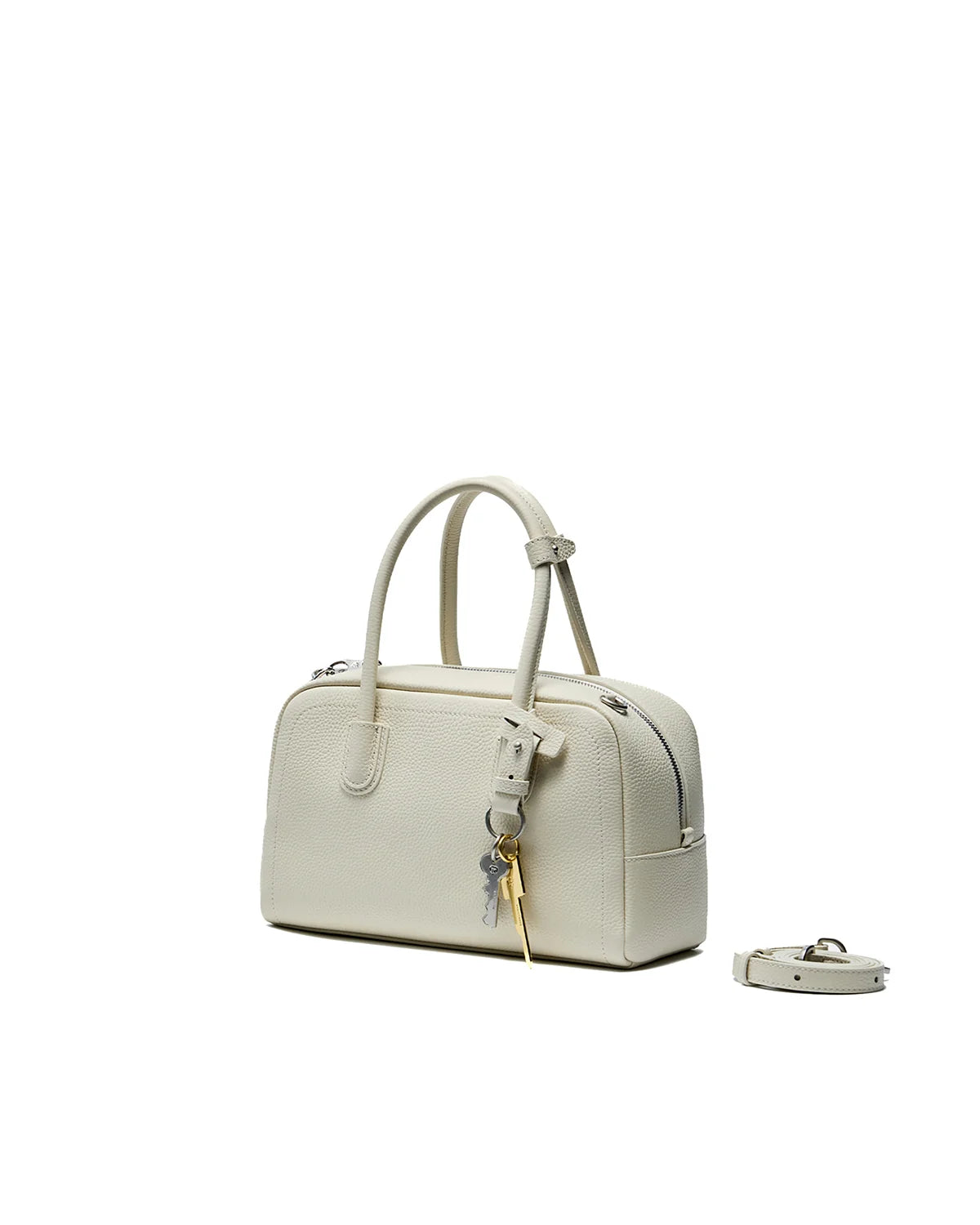 Beersister Pebbled Full-Grain Leather Boston Bag with Matte Finish