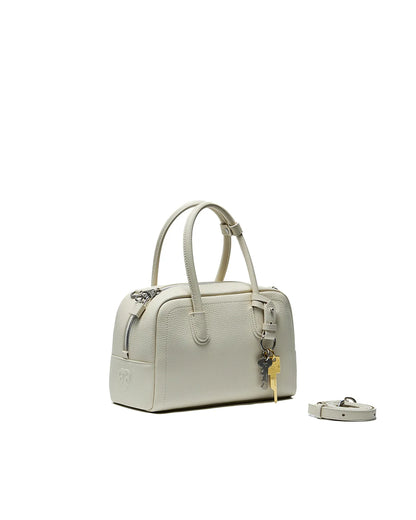 Beersister Pebbled Full-Grain Leather Boston Bag with Matte Finish