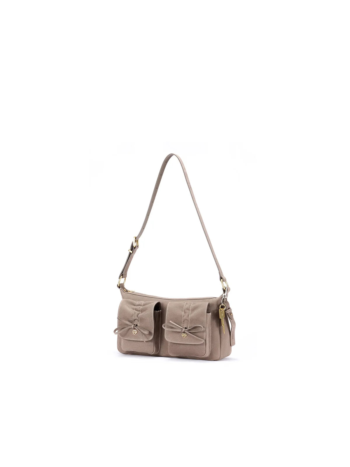 Beersister Suede Leather Bow Underarm Bag