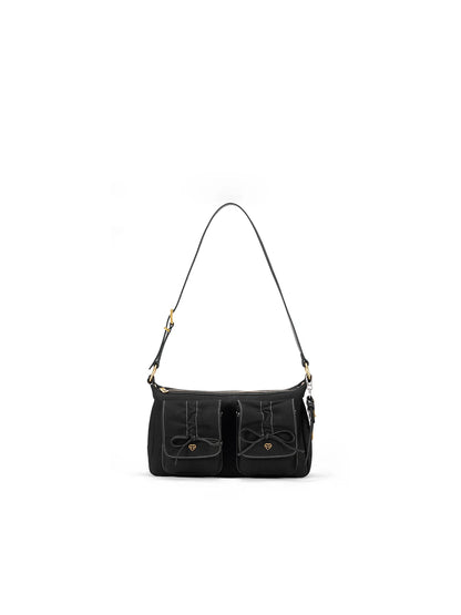 Beersister Suede Leather Bow Underarm Bag
