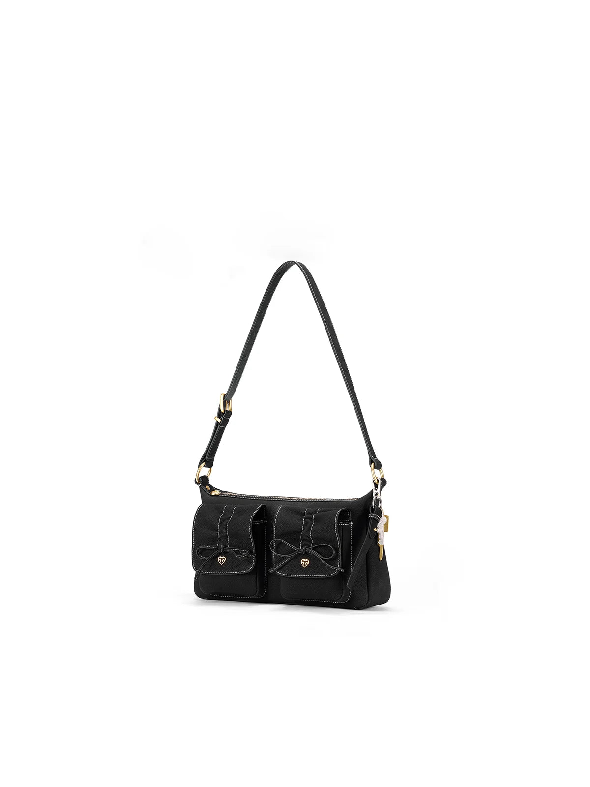 Beersister Suede Leather Bow Underarm Bag