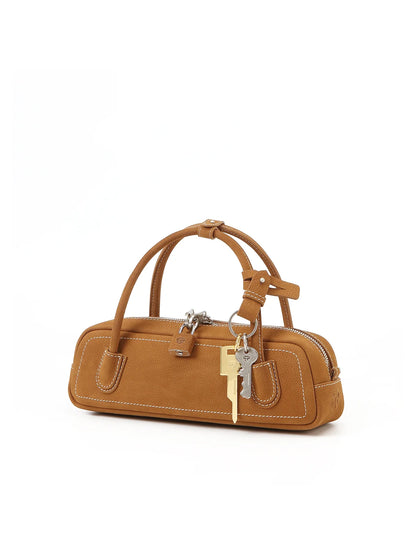 Beersister Suede Leather Mini Baguette Bag