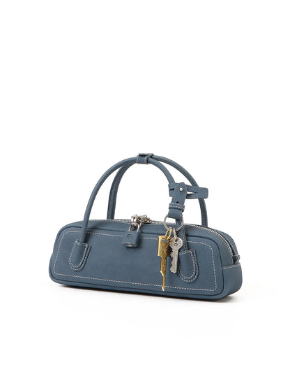 Beersister Suede Leather Mini Baguette Bag