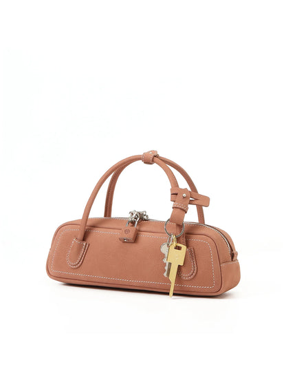 Beersister Suede Leather Mini Baguette Bag