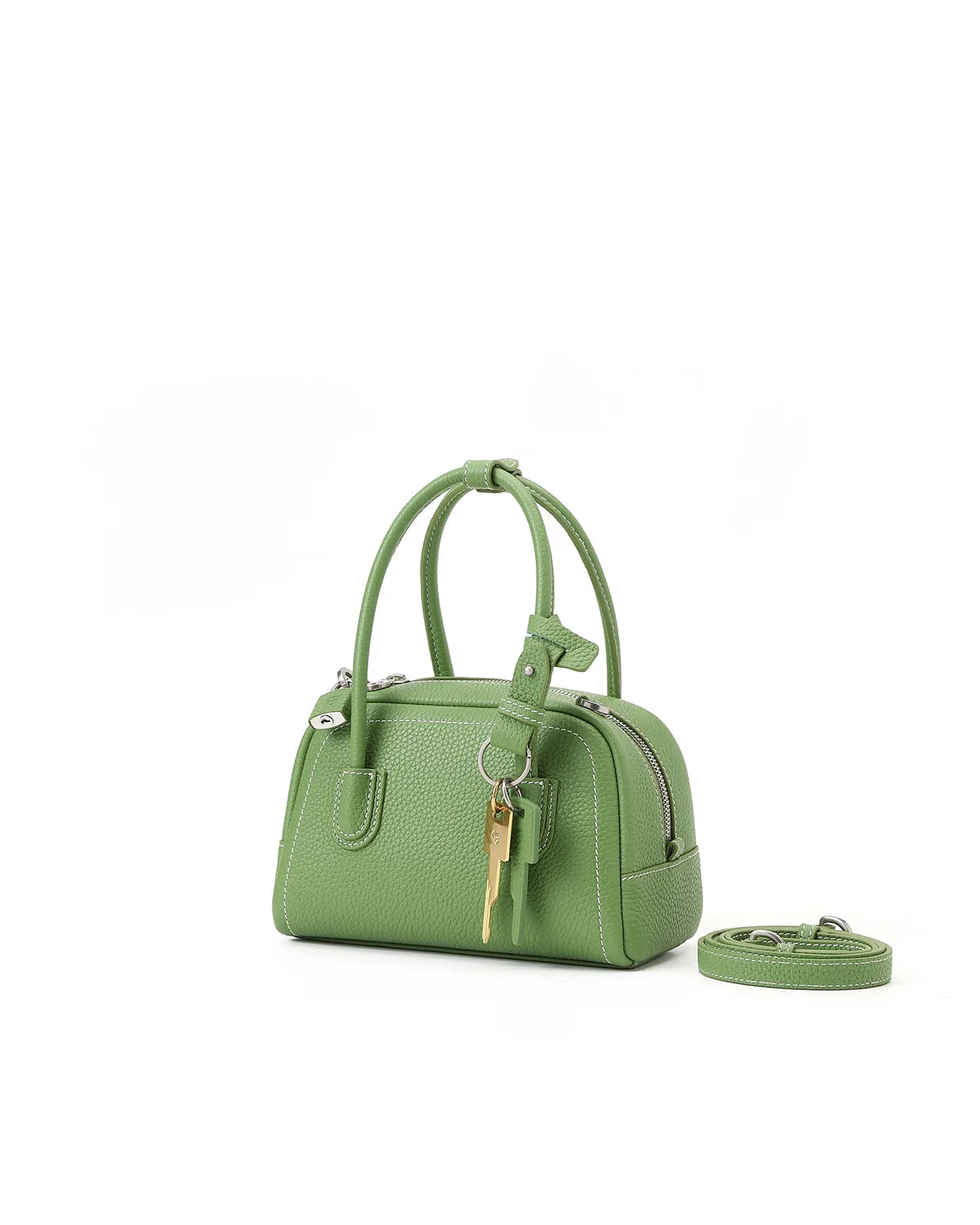 Beersister Top-grain Cowhide Mini Boston Bag