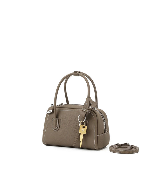 Beersister Top-grain Cowhide Mini Boston Bag