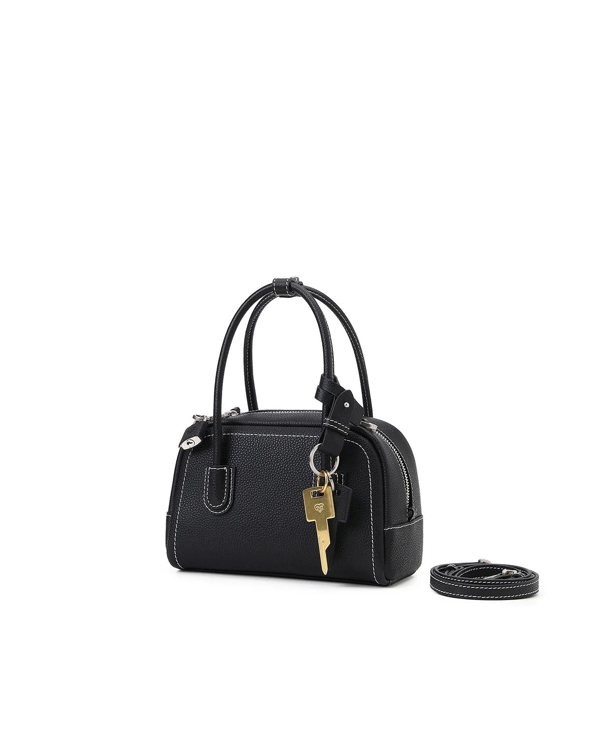 Beersister Top-grain Cowhide Mini Boston Bag