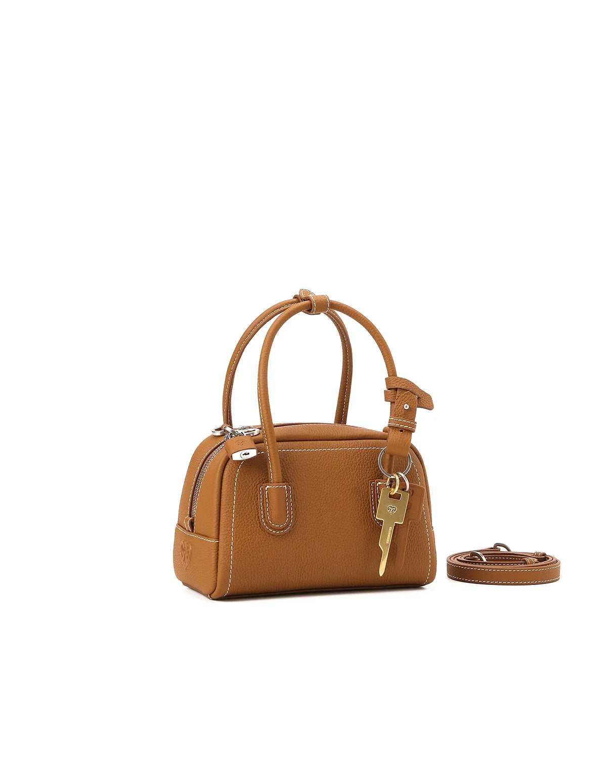 Beersister Top-grain Cowhide Mini Boston Bag