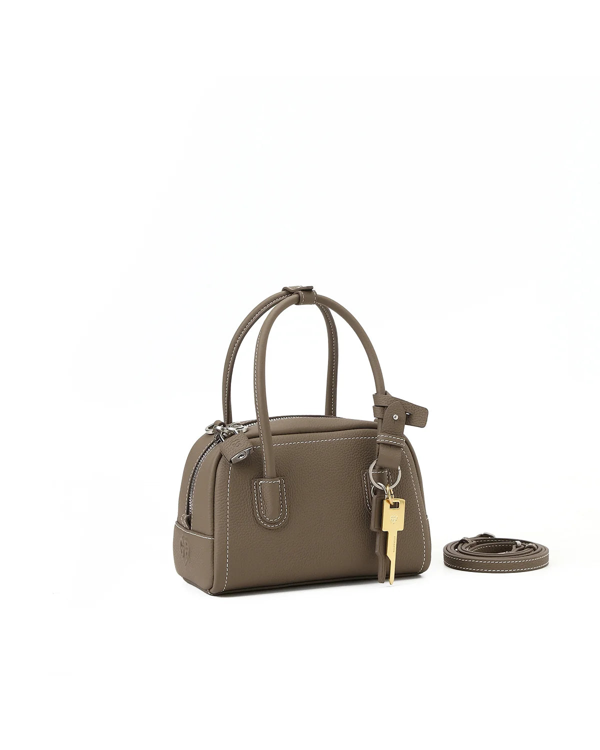 Beersister Top-grain Cowhide Mini Boston Bag