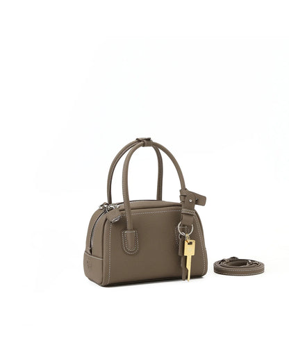 Beersister Top-grain Cowhide Mini Boston Bag