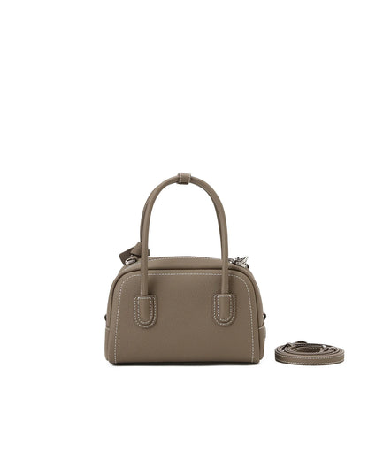 Beersister Top-grain Cowhide Mini Boston Bag