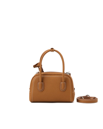 Beersister Top-grain Cowhide Mini Boston Bag