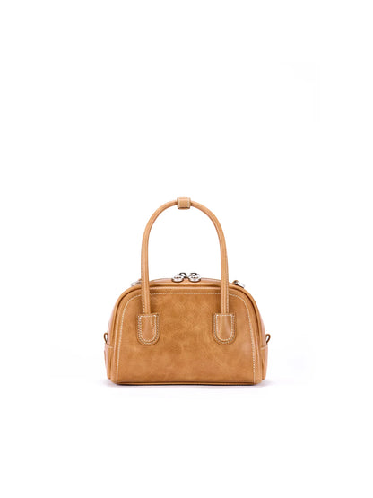 Beersister Waxed Cowhide Mini Boston Bag