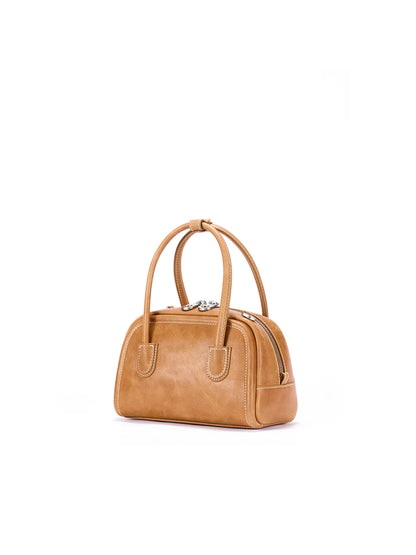 Beersister Waxed Cowhide Mini Boston Bag