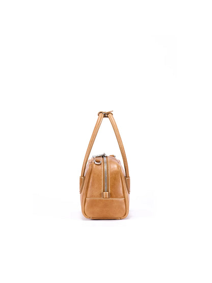 Beersister Waxed Cowhide Mini Boston Bag