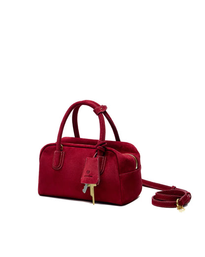 Beersister Soft Lambskin Suede Boston Bag